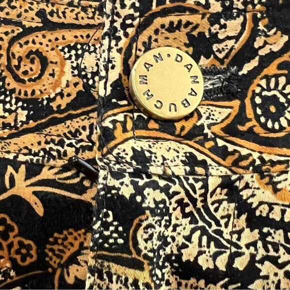 DANA BUCHMAN Gold and black paisley high waisted pants NWT SZ 6 - Picture 11 of 15